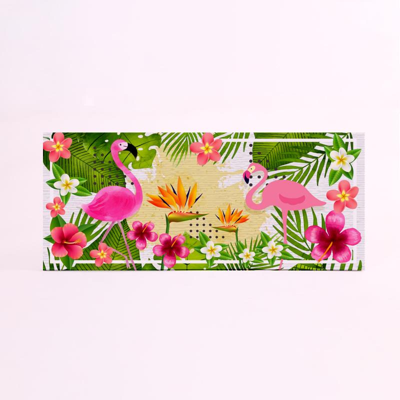 FOAM RECTANGULAR verano flamencos flores